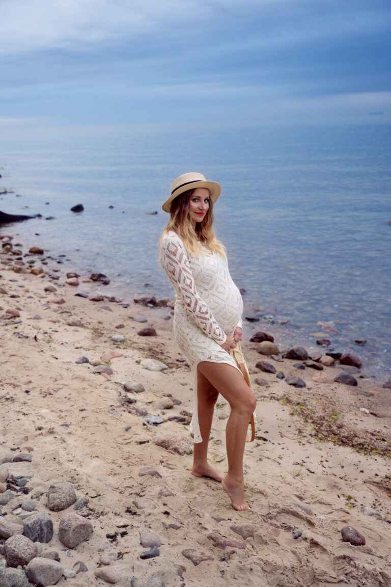 Sesja ciążowa Katarzyny - Gdynia Orłowo - nad zatoką w stylu boho