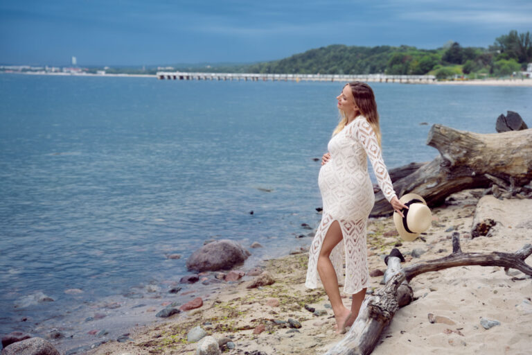 Sesja ciążowa Katarzyny - Gdynia Orłowo - nad zatoką w stylu boho